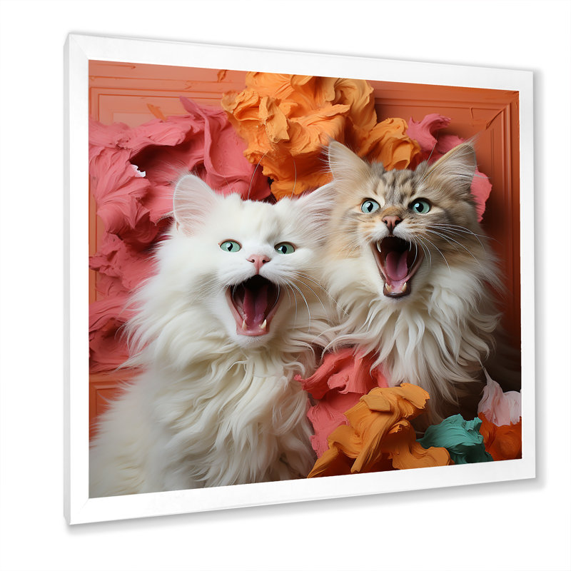 Pixiebob Playmat Cats I - Chat, art mural, salon, Cadre simple blanc, H 16 po x l 16 po x P 1 po