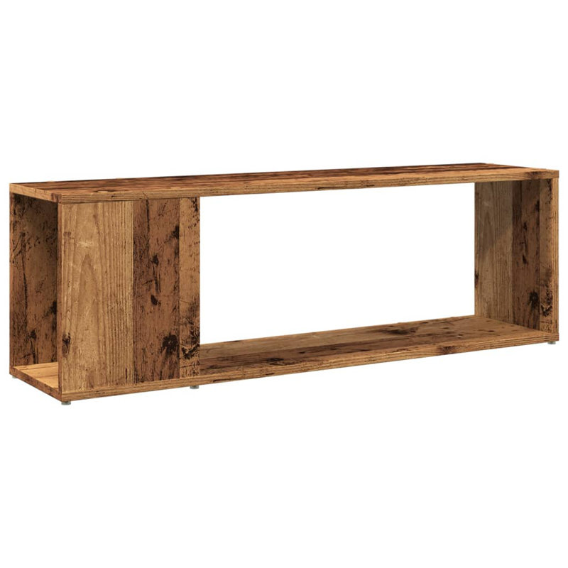 Azeeza Unfinished TV Stand, Old Wood
