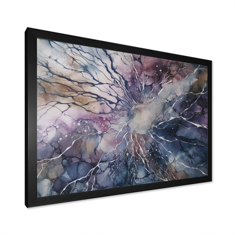 «Mauve et explorer la langue de la peinture II», reproduction, H 12 po x l 20 po x P 1 po, Cadre photo noir