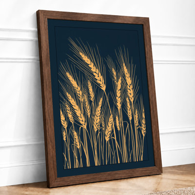 Golden Grain Stalks Botanical - Print