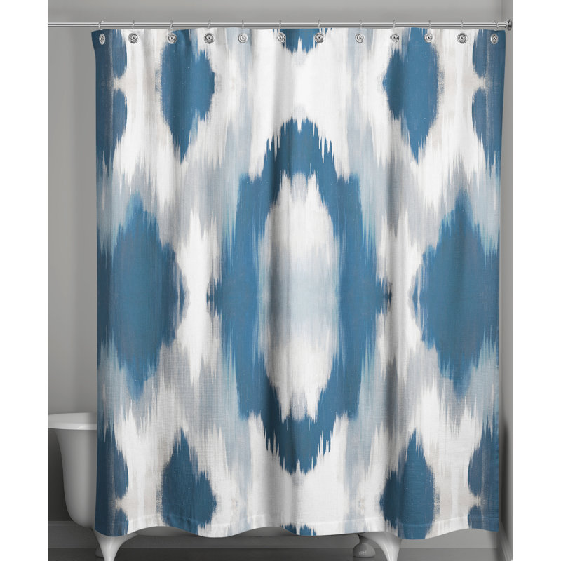 Rideau de douche simple abstrait, Bleu