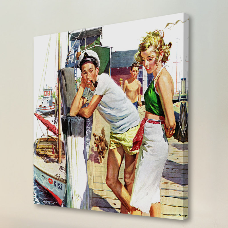 « checking out is out », reproduction d’art sur toile tendue, H 40 po x l 40 po x P 1,5 po