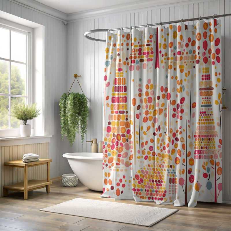 Rideau de douche Melise, H 74 po x l 71 po