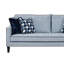 Canapé Colin, 4 coussins pied-de-poule, polyester bleu, 85 pouces