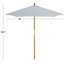 Parasol en bois Jesolo de 2,3 m-2040093309