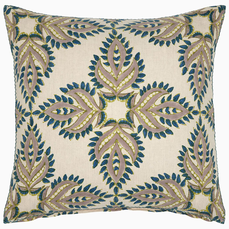 Verdin Linen Pillow Cover, 22"H x 22"W, Square