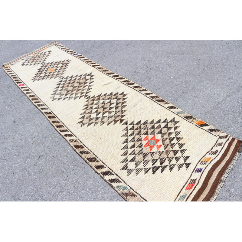 Tapis unique en laine tissé à la main Kilim
