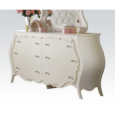 Opalo Solid Wood 58'' W 6 - Drawer Dresser