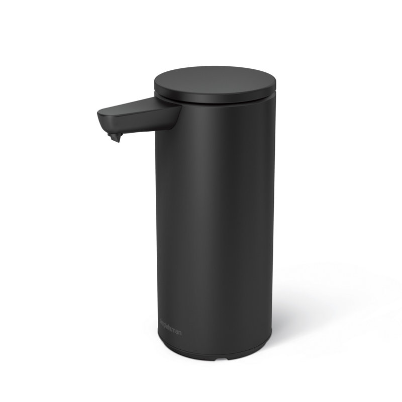 simplehuman 9 oz. Touch-Free Rechargeable Sensor Liquid Soap Pump Dispenser, Matte Black
