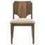 Ensemble de table de salle à manger et 4 chaises Billie, brun noyer riche et beige-114733219