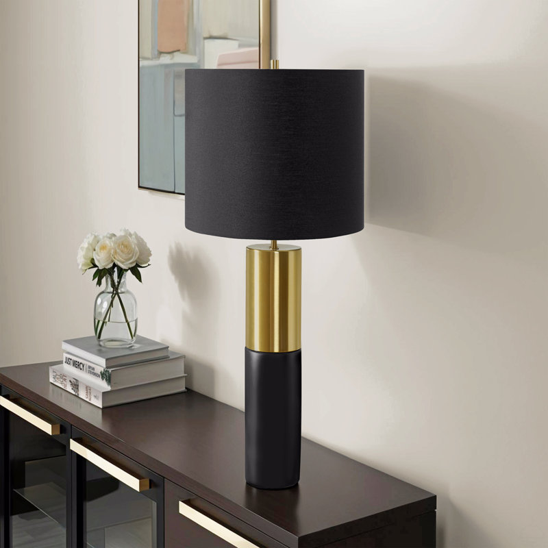 Lighting, H 25 ", lampe de table, béton noir