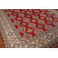 Tapis oriental rouge en laine à motif géométrique Kazak 10 x 13