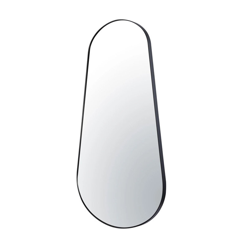 Black Metal Rectangular Bathroom Wall Mirror