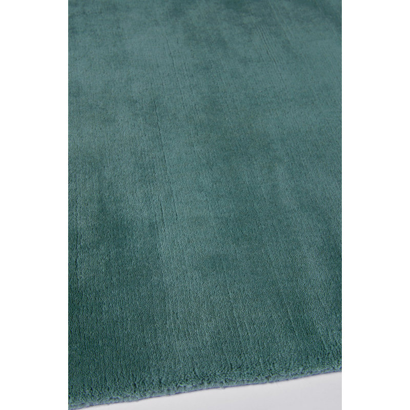 Farrow & Ball Plain Wool Leighton Teal Area Rug, Rectangle 7' x 10'