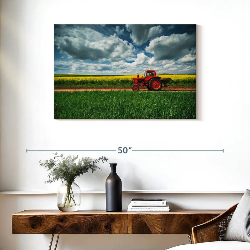 Alvord - tracteur de campagne rouge, H 24 po x l 36 po