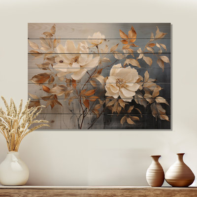 Botanicals bleus bleus II sur bois