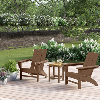 POLYWOOD x Sol 72 Jamarion 3-Piece Adirondack Set