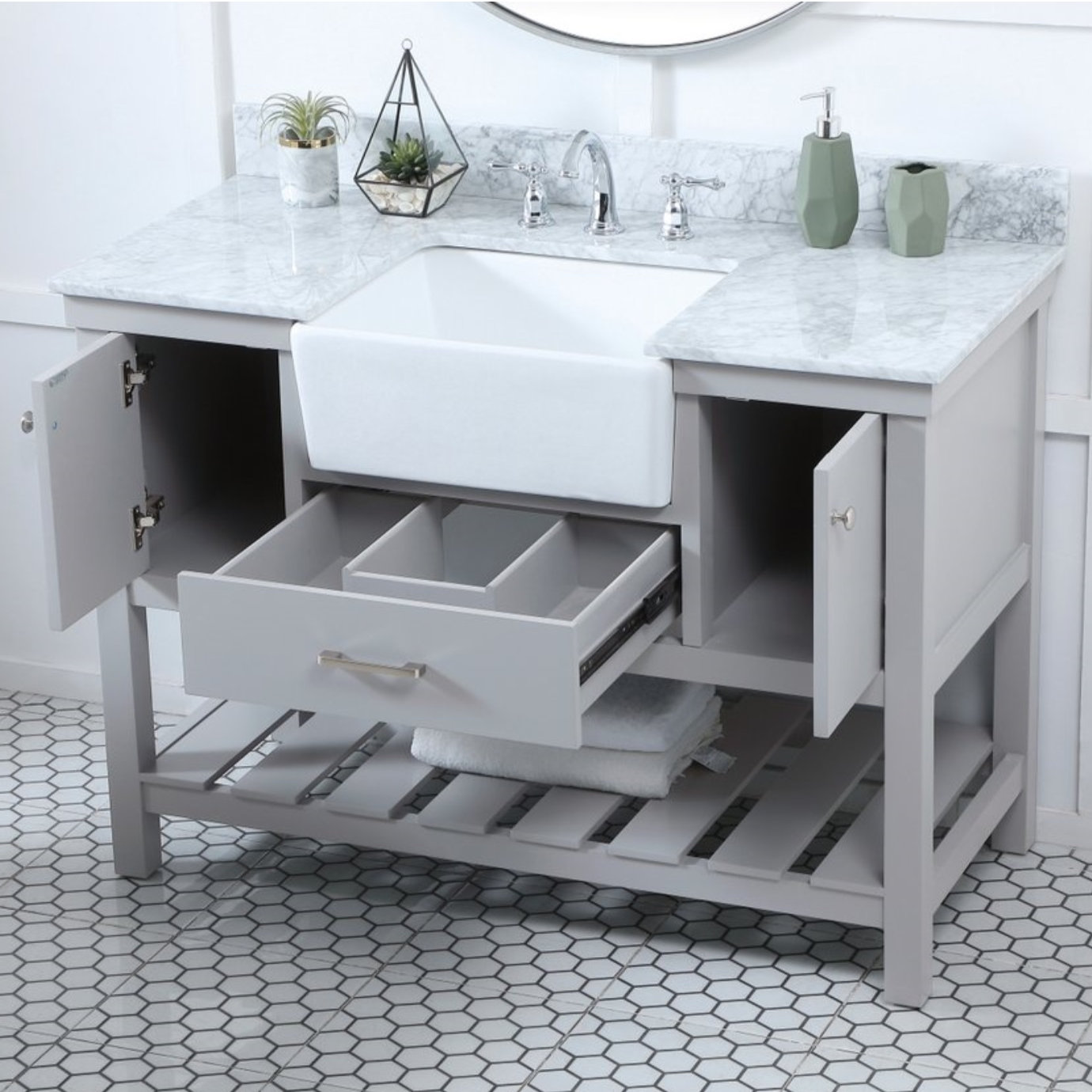 Pelaghia 48'' Single Bathroom Vanity, Gray