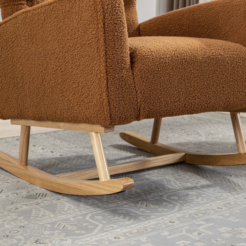 Chaise berçante Kristy, Caramel, Boucle