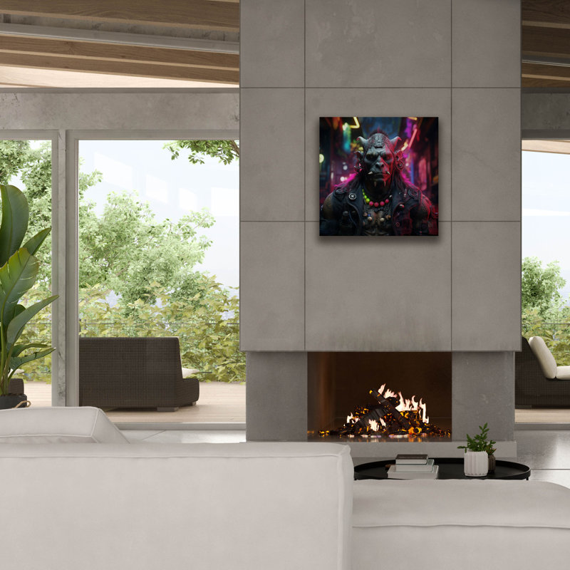 17 Storeys 'Cyberpunk Orc Shaman' by r3darch0n Canvas Wall Art, 12" x 12", H 26 po x l 26 po x P 1,5 po