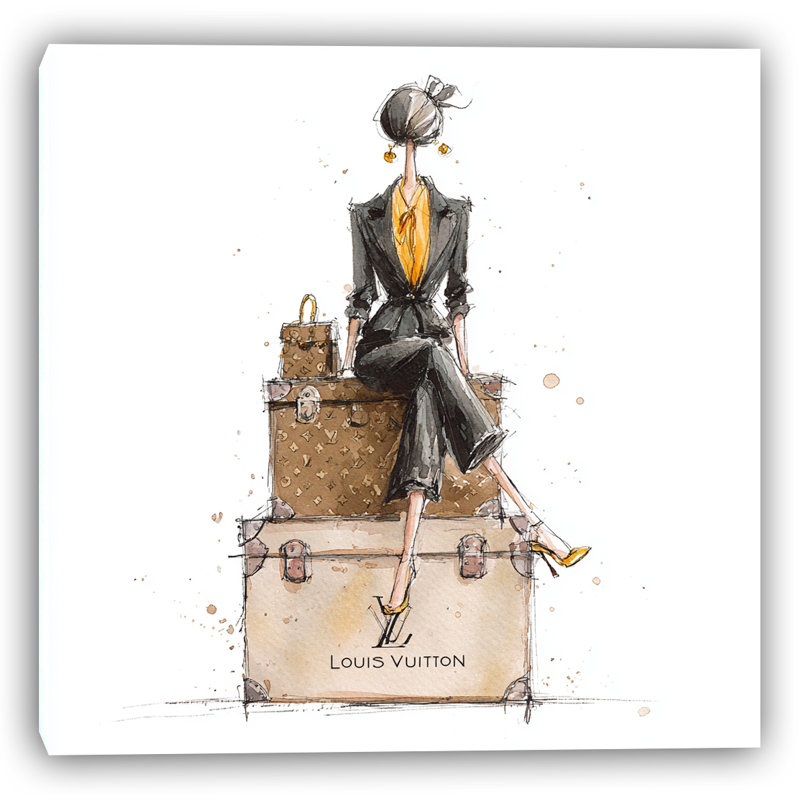 "Traveller's Elegance", art mural sur toile tendue, H 40 po x l 40 po