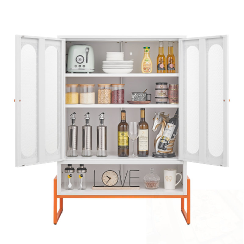 2-Doors Shoes Cabinet with open shelf