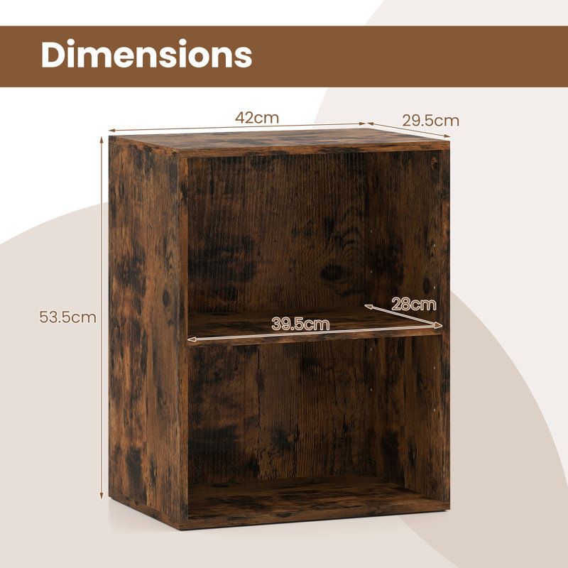 53.5cm H x 42cm W Bookcase, Brown