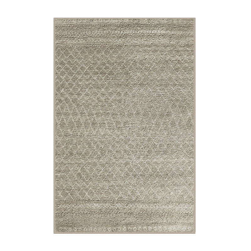 Tapis beige à motif géométrique Bourourg, Tapis de couloir 2 pi x 5 pi