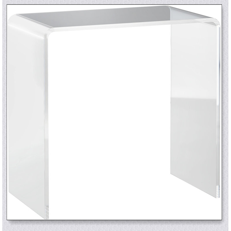 Table basse rectangulaire avec plateau en bois manufacturé et tablette