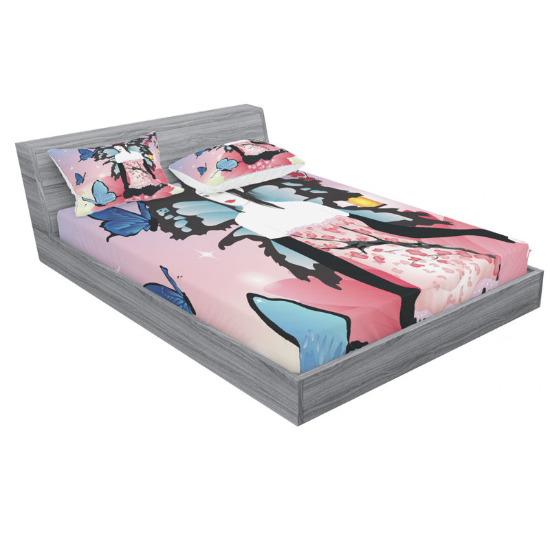 Microfiber Sheet Set, Queen Sheet Set with Fitted Sheet