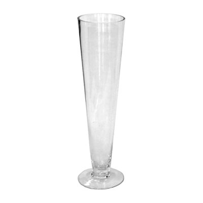 Vase en verre transparent