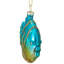 Ornement de Noël en verre 3 po turquoise et doré