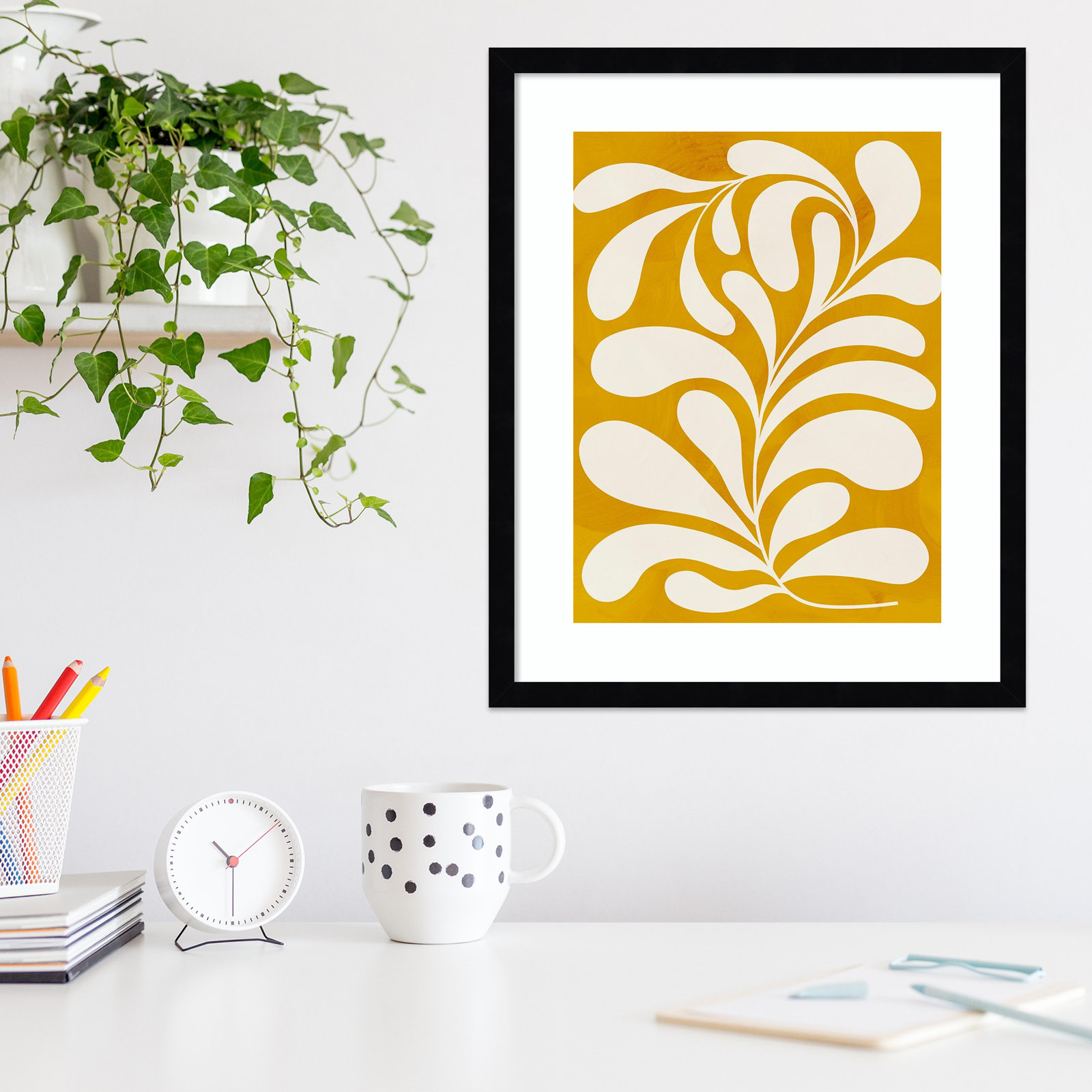 Goldenrod I by Grace Popp, Black, 21" H x 17" W x 1" D