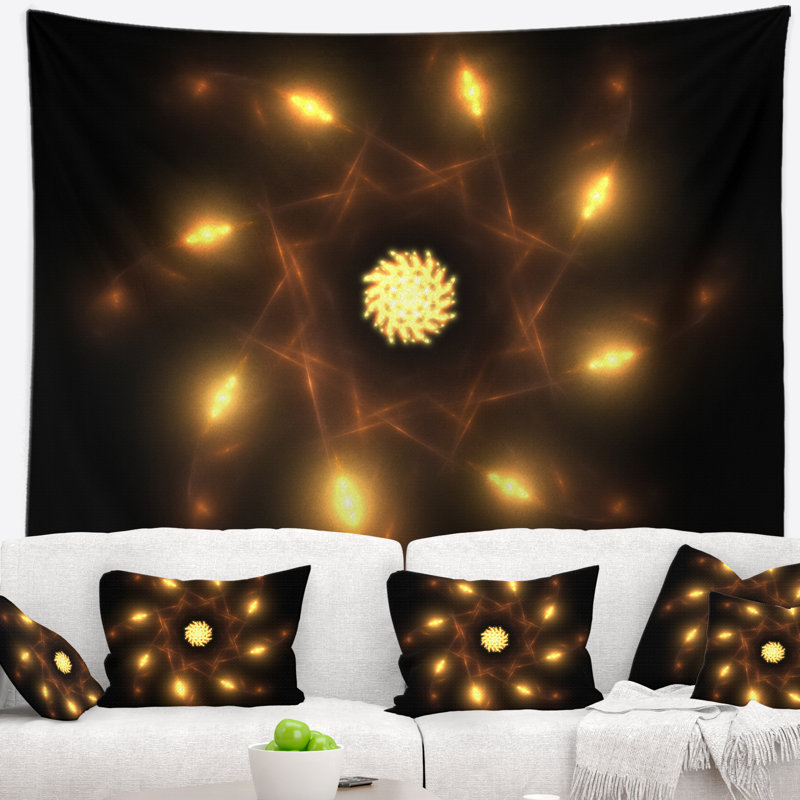 Tapisserie florale rayonnante, H 50 po x l 60 po