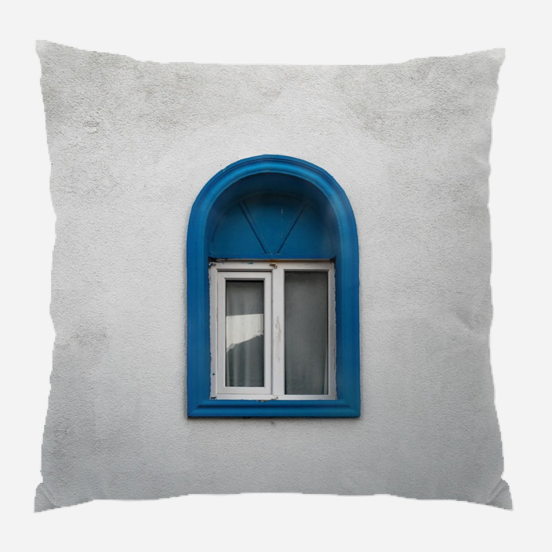 Architecture Microsuede Reversible Throw Pillow