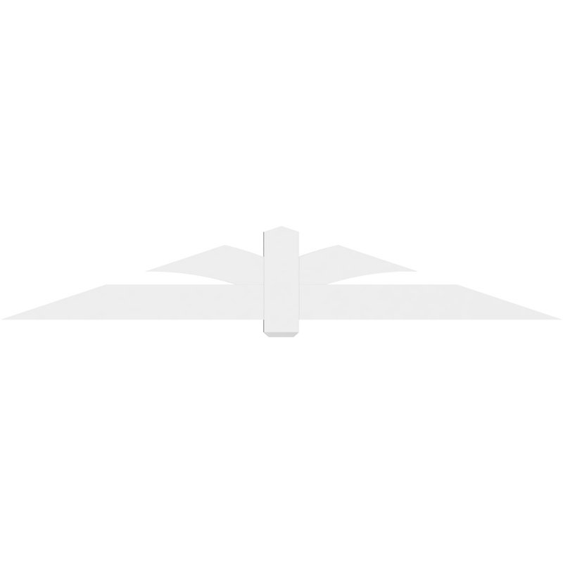 Support pour pignon en PVC Redmond, H 16 po x l 96 po (pas: 4/12), P 2 po x F 6 po