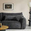 Causeuse-coussin modulaire en tissu chenille gris foncé