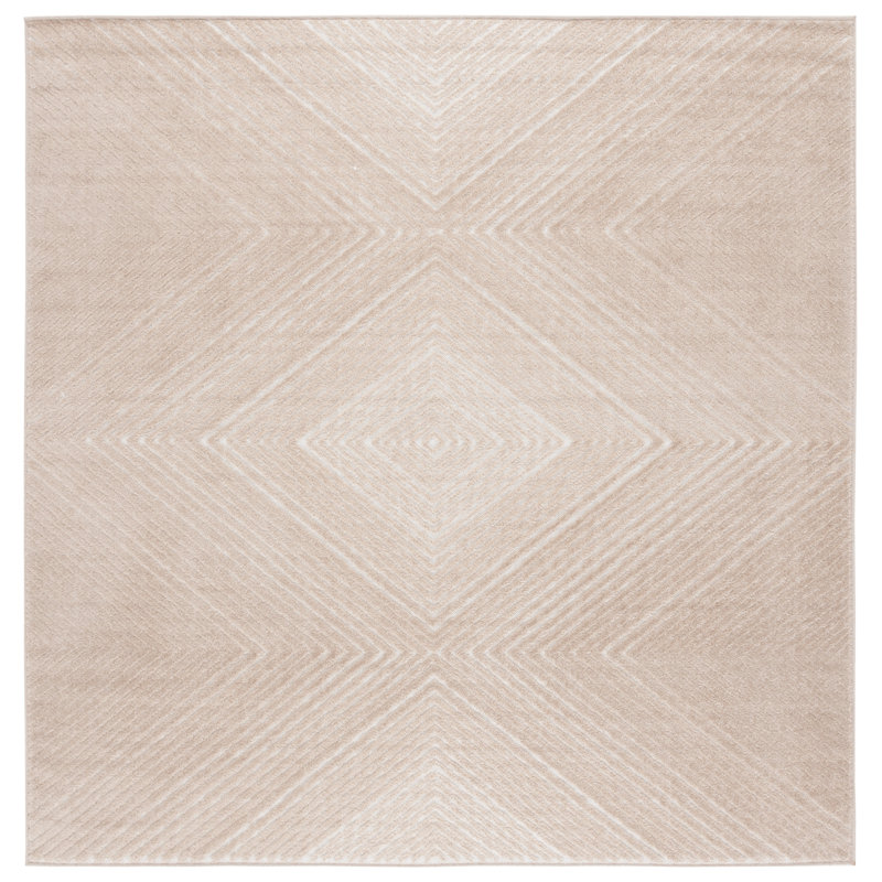 Mehik Performance Geometric Rug, Round 6'7"