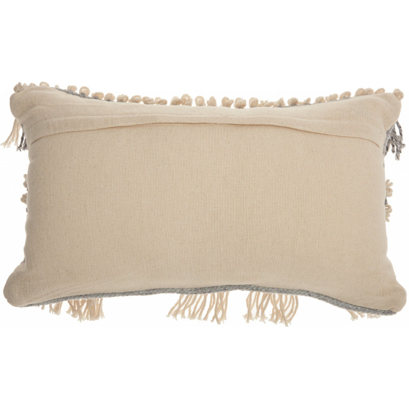 Macrame Lumbar Pillow, Ocean Blue