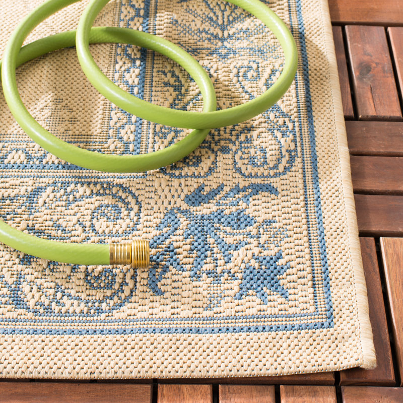 Tapis d'intérieur / extérieur à motif géométrique Deise Performance, Rectangle 8 pi x 11 pi