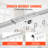 Ceiling Curtain Track Set Room Divider with Hooks White-106501134
