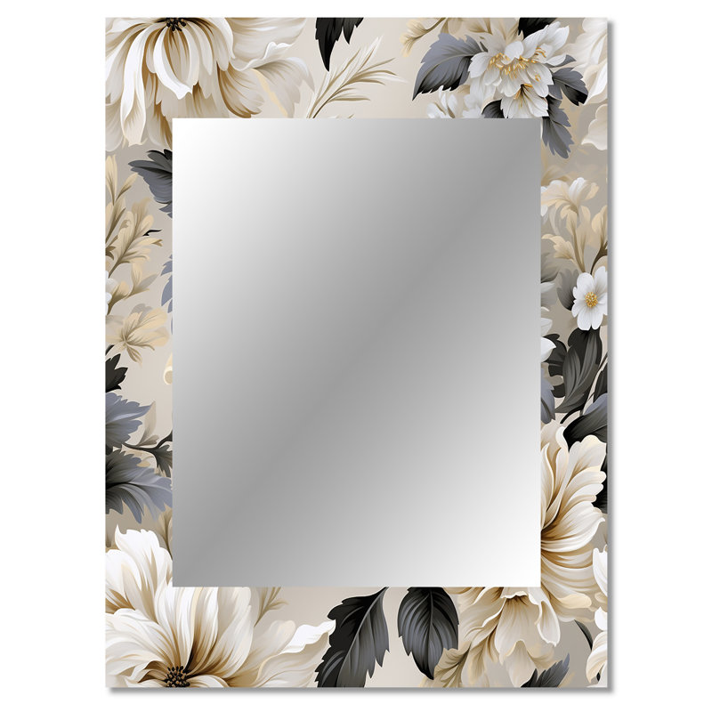Suddie Urban Victorian Chic Victorian Pattern - Miroir mural décoratif floral, 40 po x 30 po