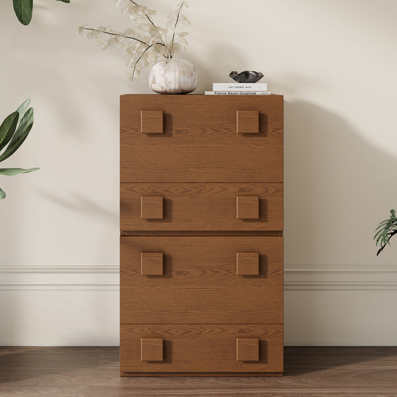 Meuble télé modulaire - console multimédia simple en bois l 22,83 po avec 1 tiroir et 1 armoire escamotable, meuble central de divertissement empilable pour une combinaison de 1 à 4 pièces, aucun assemblage requis (une pièce)