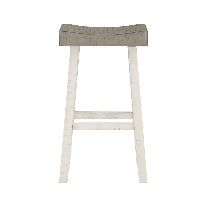 Counter Stool, Bar Stool (29" Seat Height), Coffee/White