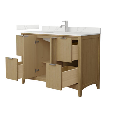 Meuble-lavabo simple avec plateau en quartz Palmilla