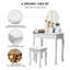 Ensemble coiffeuse avec tabouret et Miroir Enrico-32005927