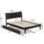 Phoenix Wood Platform Bed with Trundle-223210849-223210848