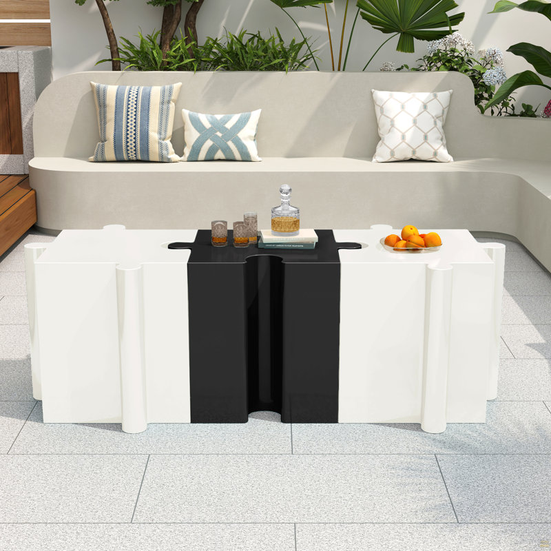 Table d'appoint Art, table MGO à bord concave modulaire, Noir
