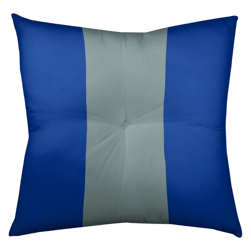 Coussin de plancher touffeté , 30 po x 30 po, Bleu / Argent à domicile