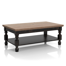Table basse à 4 pieds en bois massif avec rangement O'Carroll